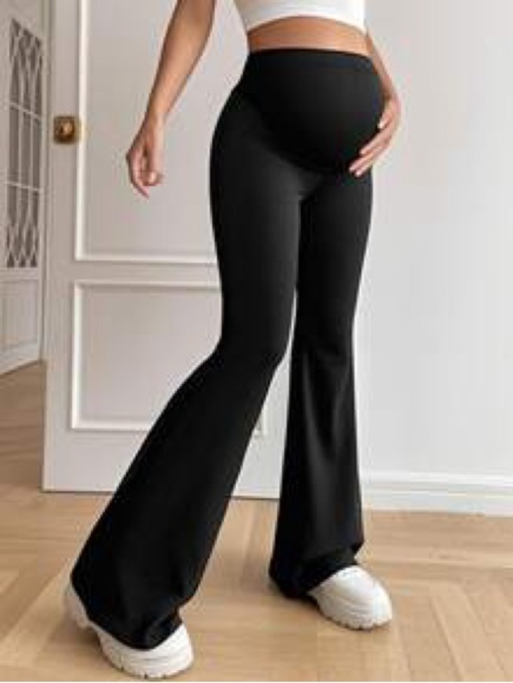 Shein Maternity Leggings with Flare, Size Small, Black, Pregnancy Flared Legging